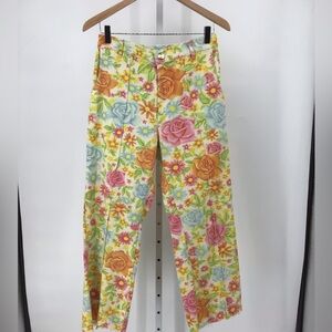 Big Bud Press Floral Straight Leg Jeans – Size S (Elastic Waist)